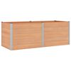 vidaXL Letto rialzato da giardino Marrone 250 x 100 x 91 cm alluminio