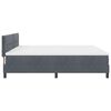 vidaXL Letto a molle con materasso Grigio scuro 200 x 200 cm Velluto