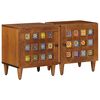 vidaXL Armadio da Notte 2 pcs Marrone 40 x 33 x 46 cm