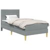 vidaXL Struttura letto con materasso Grigio chiaro 90 x 190 cm Tessuto