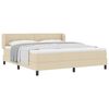 vidaXL Letto box spring con materasso Crema 180 x 200 cm Tessuto