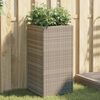 vidaXL Fioriere da Giardino 2 pz Grigie 40x40x80 cm in Polyrattan