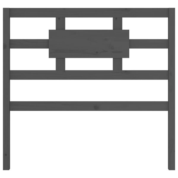 vidaXL Testiera per Letto Grigia 105,5x4x100 cm Legno Massello di Pino