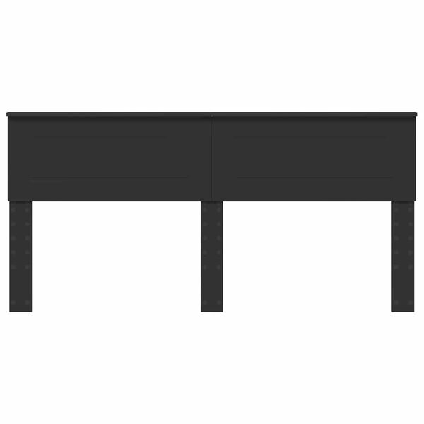 vidaXL Testiera Rovere Nero 200 cm Legno multistrato