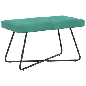 vidaXL panchina Turchese 80 x 40 x 45 cm Velluto