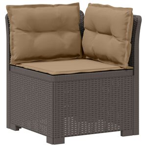 vidaXL Divano da Giardino a 1 Posto con Cuscini Aspetto Rattan PP