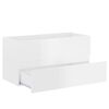 vidaXL Mobile Lavabo Bianco Lucido 90x38,5x45 cm in Legno Multistrato