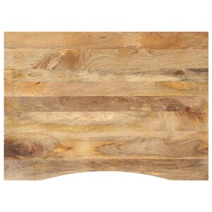 vidaXL Piano Scrivania con Curva 110x80x2,5cm Massello Grezzo di Mango