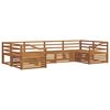 vidaXL Set divani 6 pcs Naturale Legno di Acacia Massello