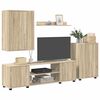 vidaXL Set mobile TV 4 pcs Rovere Sonoma Legno multistrato