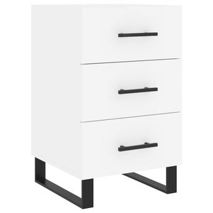 vidaXL Comodino Bianco 40x40x66 cm in Legno Multistrato