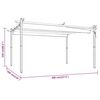 vidaXL Pergola da Giardino con Tetto Retrattile 4x3 m Antracite