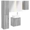 vidaXL Set di Armadi da Bagno 5 pz Sonoma grigio Legno ingegnerizzato