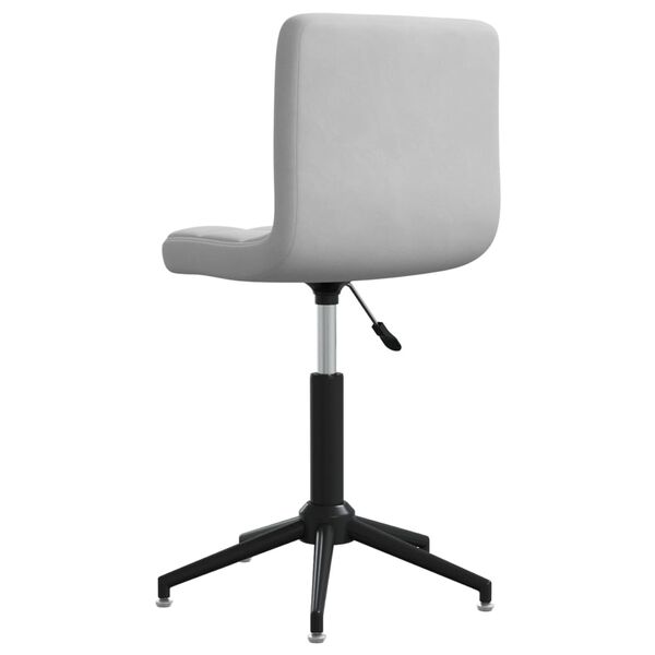 vidaXL Sedia da Pranzo Girevole Grigio Chiaro in Velluto