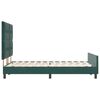 vidaXL Letto a molle con testiera Verde Scuro 160 x 200 cm Velluto