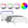 vidaXL Giroletto con Testiera e LED Bianco 75x190 cm