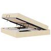 vidaXL Letto con contenitore e materasso Crema 180 x 200 cm Poliestere