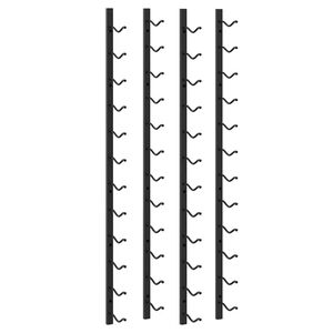 vidaXL Portavini da Parete per 12 Bottiglie 2 pz Nero in Ferro