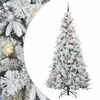 vidaXL Albero di Natale Artificiale con Rami Pieghevoli Bianco 240 cm
