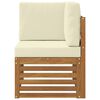 vidaXL Divano Angolare da Esterno Legno di Acacia Massello Naturale