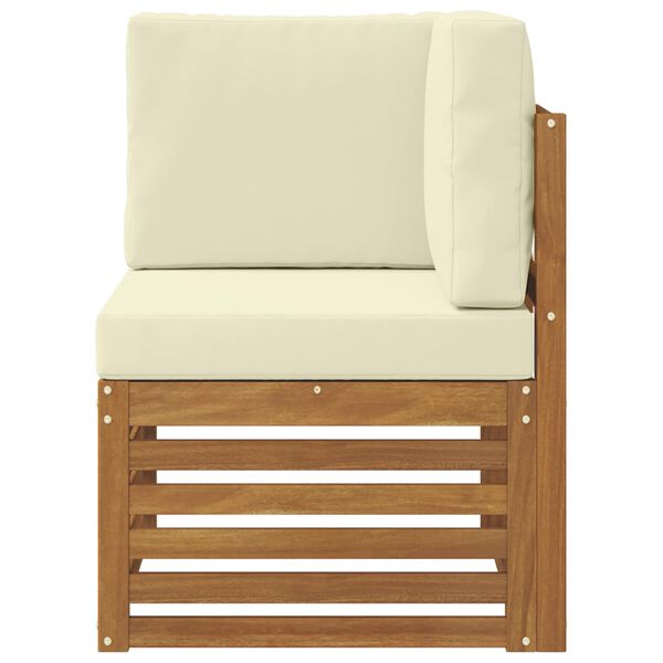 vidaXL Divano Angolare da Esterno Legno di Acacia Massello Naturale