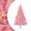 vidaXL Albero di Natale artificiale con luci integrate Rosa 150 cm PVC