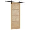 vidaXL Porta scorrevole ORKDAL Marrone 86 x 211 cm Pino massello