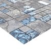 vidaXL Piastrelle Mosaico 22 pz Grigio e Blu 30x30 cm in Vetro