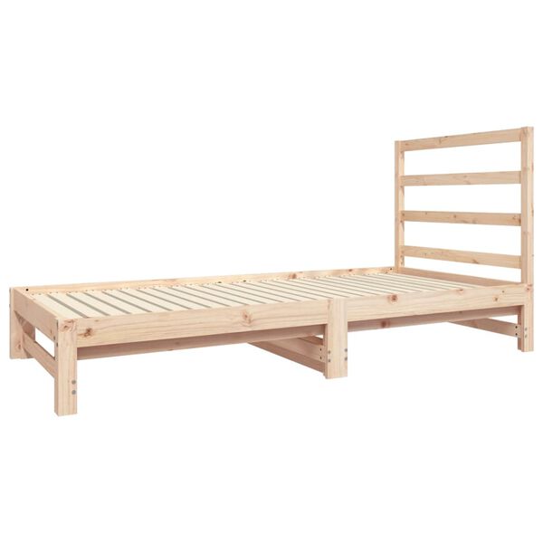 vidaXL Dormeuse Estraibile 2x(90x190) cm Legno Massello di Pino
