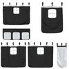 vidaXL Letto a Soppalco con Tende Bambini Bianco e Nero 90x200 cm Pino