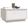 vidaXL Tavolino da Salotto Bianco 55x56x32 cm Legno Massello di Pino