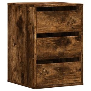 vidaXL Cassettiera Angolare Rovere Fumo 40x41x58cm Legno Multistrato