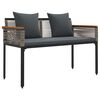vidaXL Panchina da esterno 2 -Seater 117 x 54 x 74.5 cm polyrattan