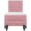 vidaXL Letto a molle con materasso Rosa 100 x 200 cm Velluto