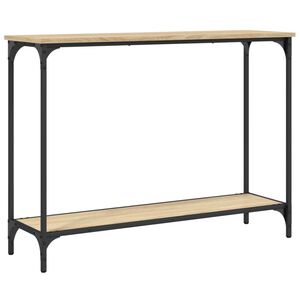 vidaXL Tavolino Consolle Rovere Sonoma 101x30,5x75cm Legno Multistrato