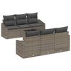 vidaXL Set di divani con cuscino con cuscino 7 pcs Grigio polyrattan