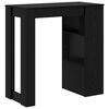 vidaXL Tavolo da bar Rovere Nero 102 x 50 x 103,5 cm Legno multistrato
