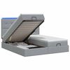 vidaXL Letto Ottomano con Materasso e LED Grigio Chiaro 180 x 200 cm