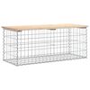 vidaXL Panca Giardino Design Gabbione 103x44x42 cm Legno Massello Pino