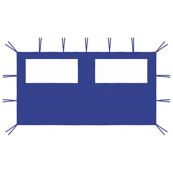 vidaXL Parete con Finestre per Gazebo 4x2 m Blu