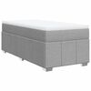 vidaXL Giroletto a Molle con Materasso Grigio Chiaro 90x190 cm Tessuto