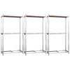 vidaXL Portapneumatici a 2 Livelli 3pz Argento 110x40x180cm in Acciaio