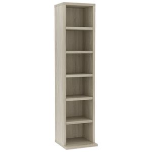 vidaXL Mobile Porta CD Rovere Sonoma 21x20x88 cm in Legno Multistrato
