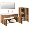 vidaXL Set Mobili da Bagno 4 pz Legno Antico in Legno Multistrato