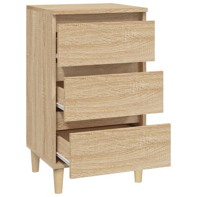 VidaXL Credenza In Legno Multistrato Rovere Sonoma, 40x35x70 Cm, Con Anta E Gambe In Metallo, Armadietto Portaoggetti - 4