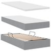 vidaXL Letto con contenitore e LED Grigio chiaro 100 x 200 cm Tessuto