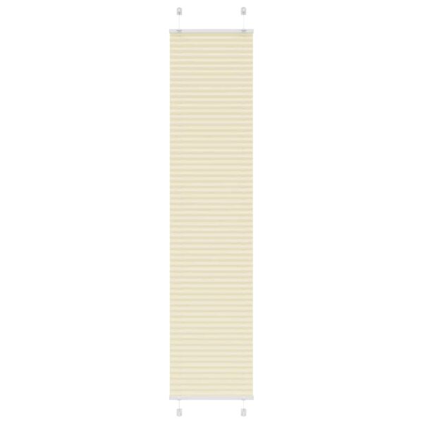 vidaXL Tenda Plissettata Crema 45x200 cm Larghezza Tessuto 44,4 cm