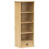 vidaXL Mobile Porta CD Corona 40x30x110 cm in Legno Massello di Pino