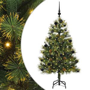 vidaXL Albero di Natale artificiale pieghevole con coni Verde 150 cm