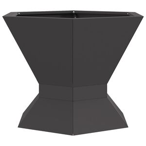vidaXL Focolare Nero 50 x 50 x 40 cm Acciaio